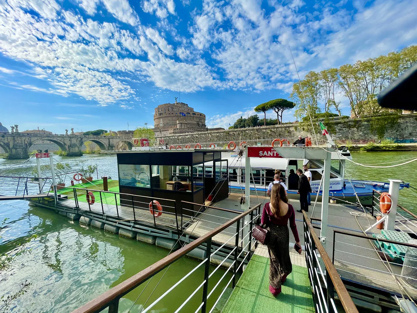 Rome. Tiber River Boat Flexible Ticket Options