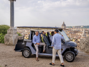 What is the best way to explore Rome with a private golf cart tour?